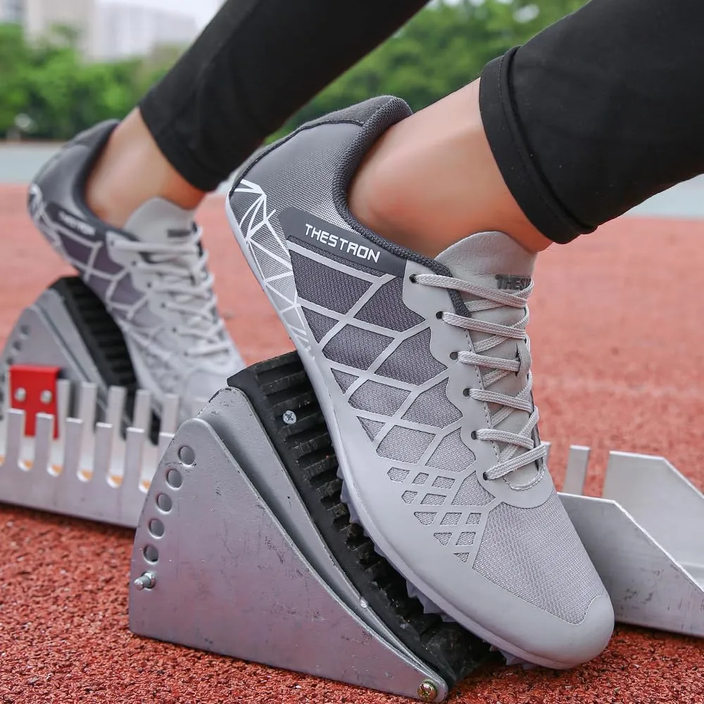 Mens Womens Boys Girls Spikes Athletics Racing Running Shoes Track and Field Sneaker …