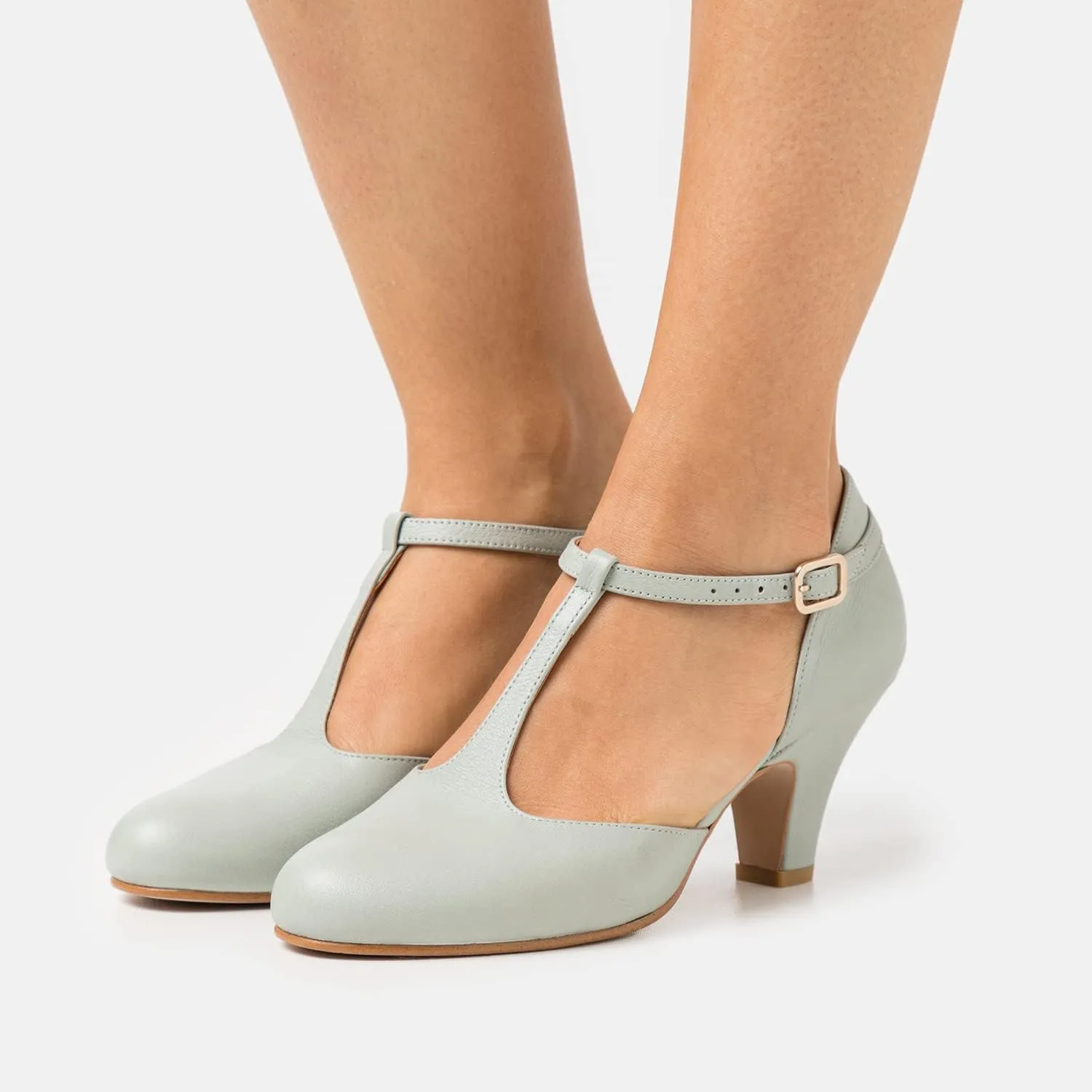 MOOMMO Women Elegant Kitten Heel Mary Jane Pumps Shoes Ankle T-Strap Round Closed Toe Cut-Out Dress Sandals Shoe Chunky Block Heels D-Orsay Suede Work Pump Fall fashion Office Wedding Spring 4-13 M US