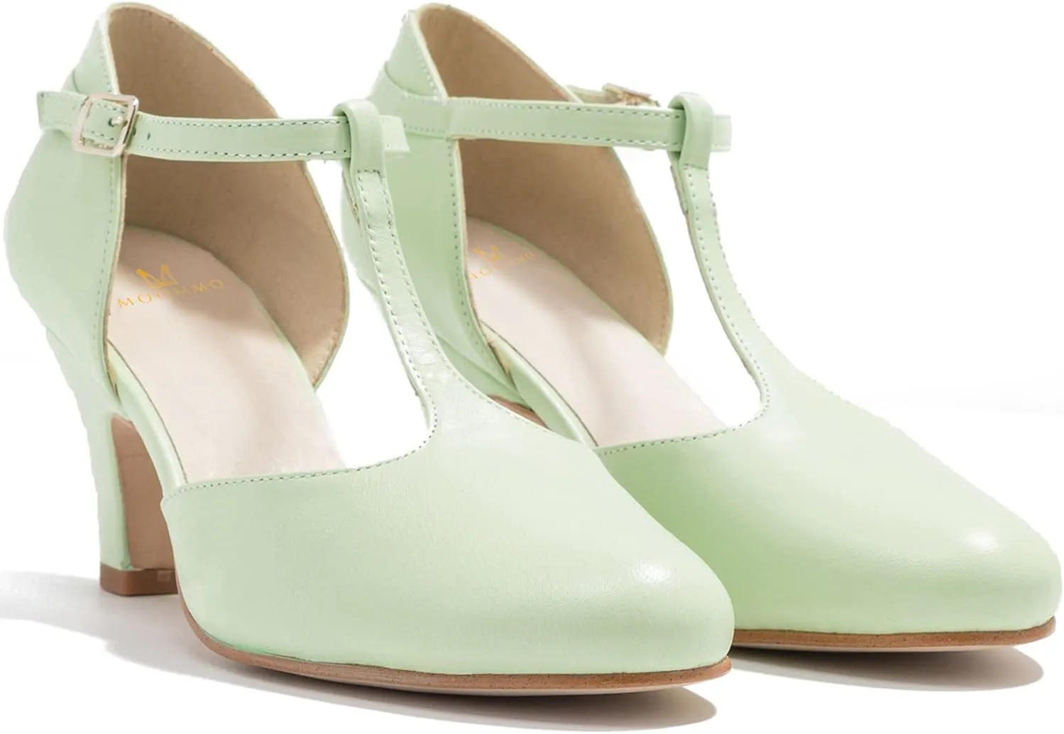 MOOMMO Women Elegant Kitten Heel Mary Jane Pumps Shoes Ankle T-Strap Round Closed Toe Cut-Out Dress Sandals Shoe Chunky Block Heels D-Orsay Suede Work Pump Fall fashion Office Wedding Spring 4-13 M US