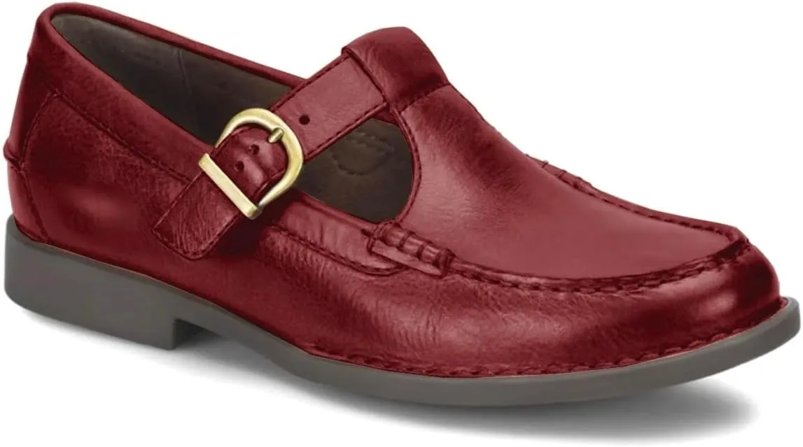 MOOMMO Women Vintage Flat Loafers Round Closed Toe Slip On Oxford Loafer Shoes Burnished Matte Flat Penny Loafers Buckle T-Strap Dressy Office Work Flats Comfy Daily Driver Loafer Flats Chic 4-11 M US