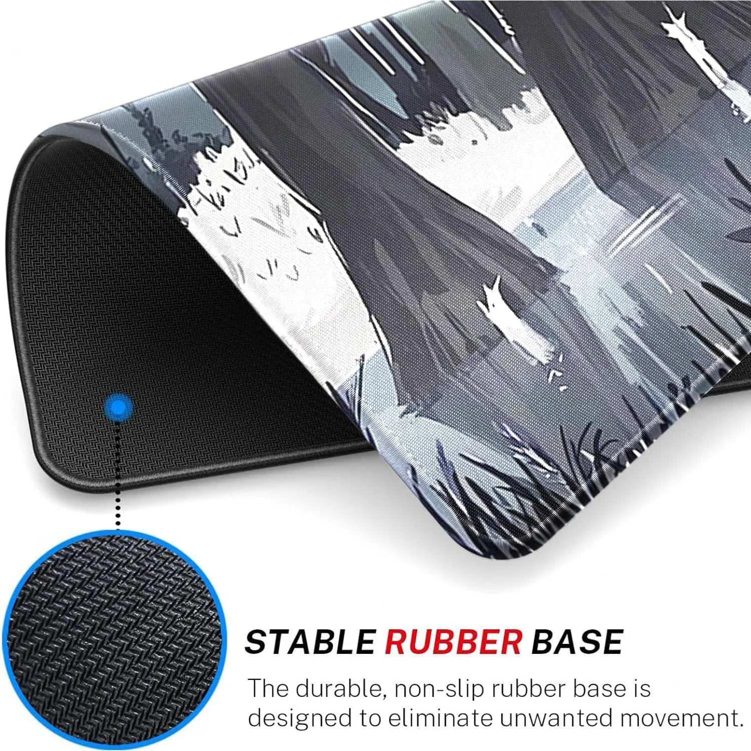 MTG Playmat Stitched Edges, TCG Play Mat for MTG TCG 24 x 14 inches Trading Card Inked TCG Playmats with Storage Bag Smooth Rubber Surface Battle Game