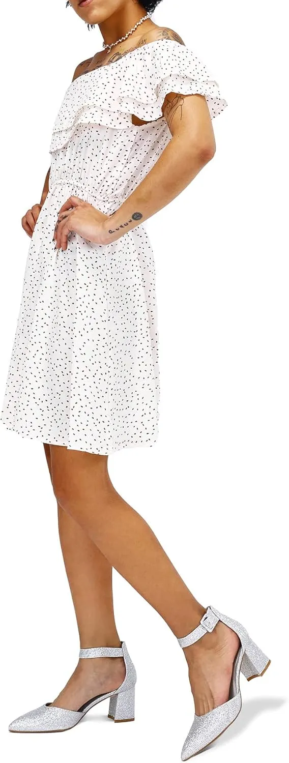 mysoft Women's Pointed Toe Low Chunky Heels Closed Toe Ankle Strap Dress Pump Shoes - Available in Wide Sizes