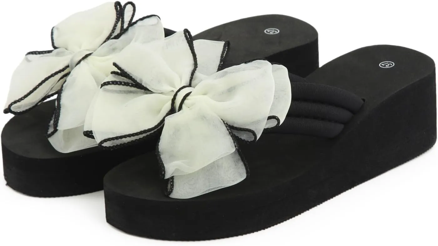 New Plus Size High Heeled Sandals for Women Fashion Beach Women's Shoes Non Slip Flip Flops Womens Girls Dress Sandals
