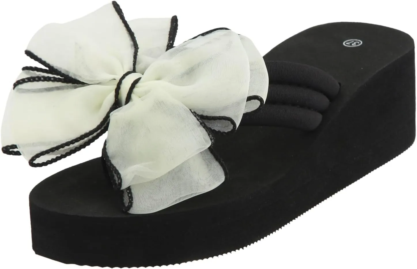 New Plus Size High Heeled Sandals for Women Fashion Beach Women's Shoes Non Slip Flip Flops Womens Girls Dress Sandals