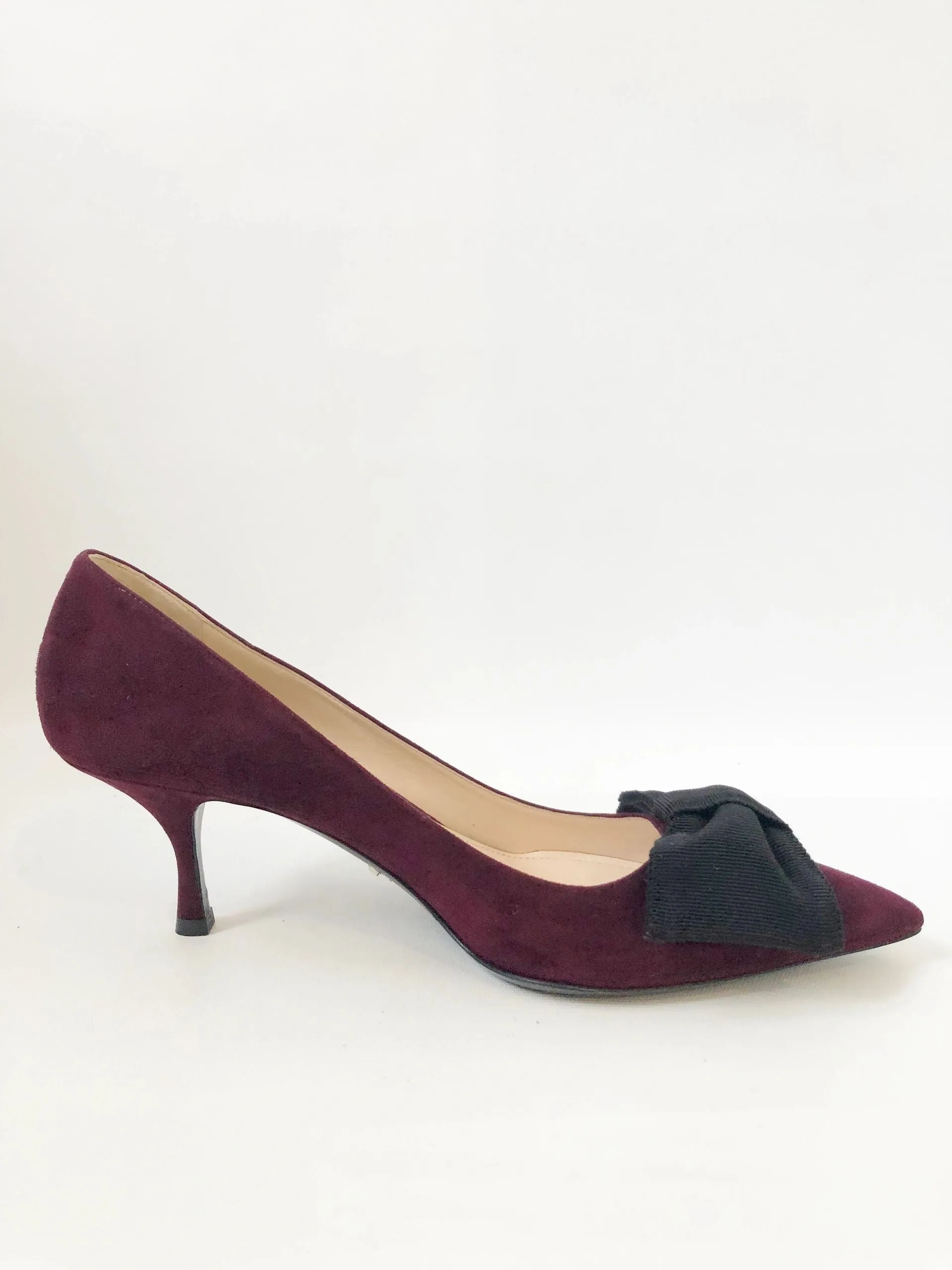NEW Prada Suede Pump W/Bow Size 40 It (10 Us)