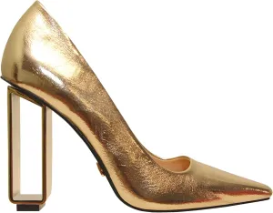 Ninety Union Pandora Geometric Metal Heel Pump