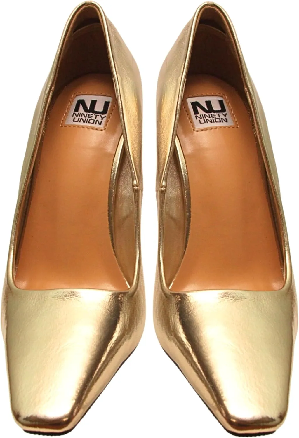 Ninety Union Pandora Geometric Metal Heel Pump
