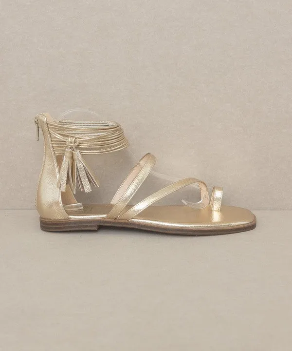 OASIS SOCIETY ABRIL - STRAPPY ANKLE WRAP SANDAL