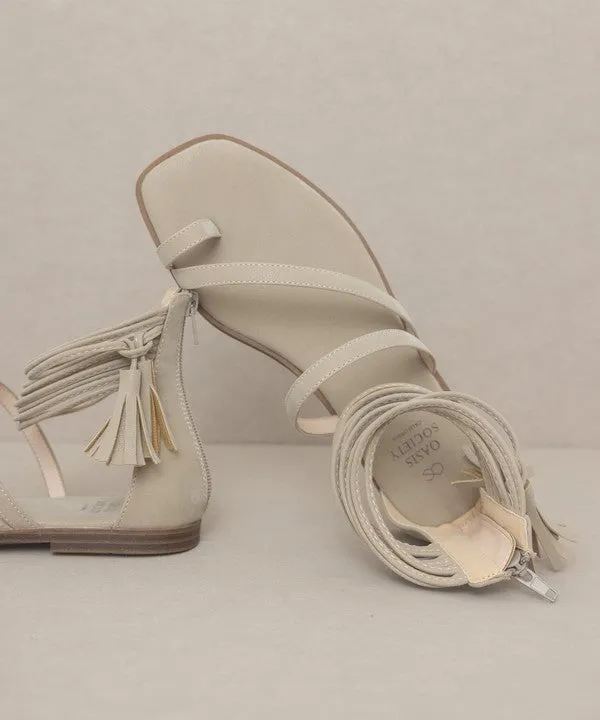OASIS SOCIETY ABRIL - STRAPPY ANKLE WRAP SANDAL