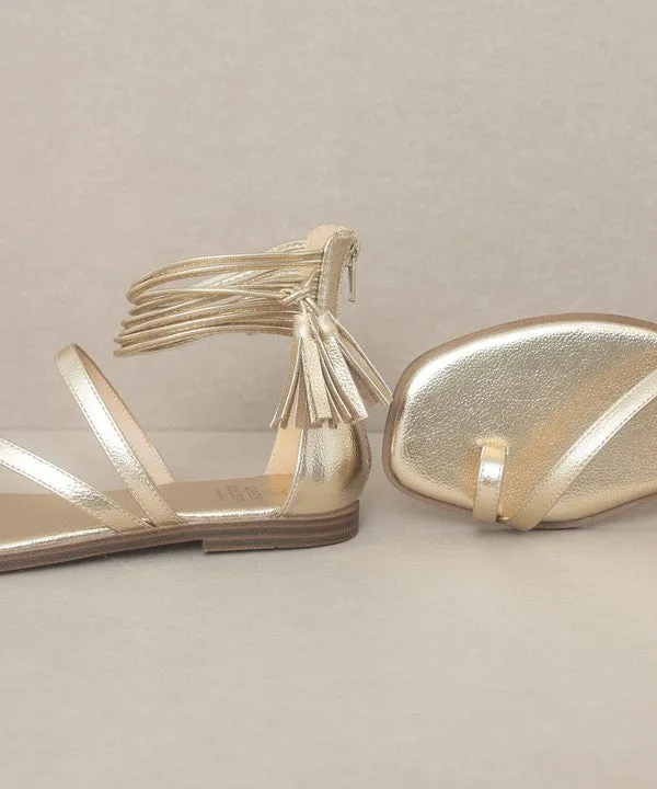 OASIS SOCIETY ABRIL - STRAPPY ANKLE WRAP SANDAL