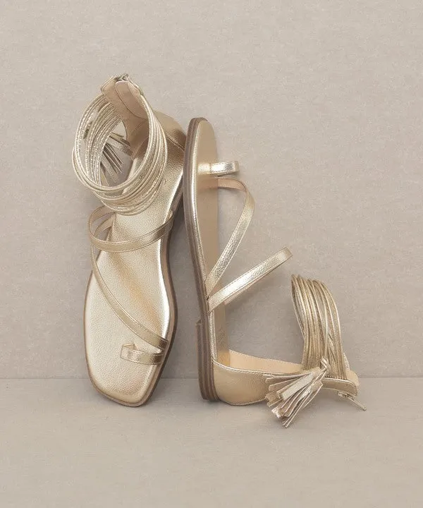 OASIS SOCIETY ABRIL - STRAPPY ANKLE WRAP SANDAL