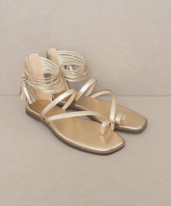 OASIS SOCIETY ABRIL - STRAPPY ANKLE WRAP SANDAL