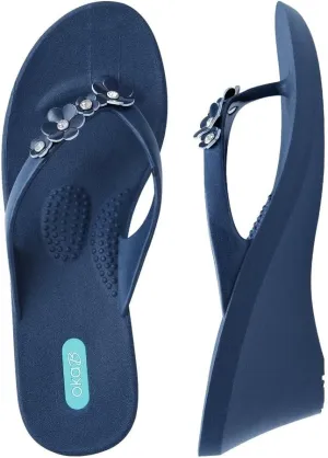 Oka-B Women's Margot Wedge Flip Flop Sandals