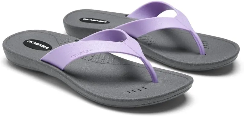 OKABASHI Women's Breeze Flip Flop | Contoured Footbed w/Arch Support for All-Day Comfort | Slip-Resistant & Waterproof | Sustainably Made in The USA