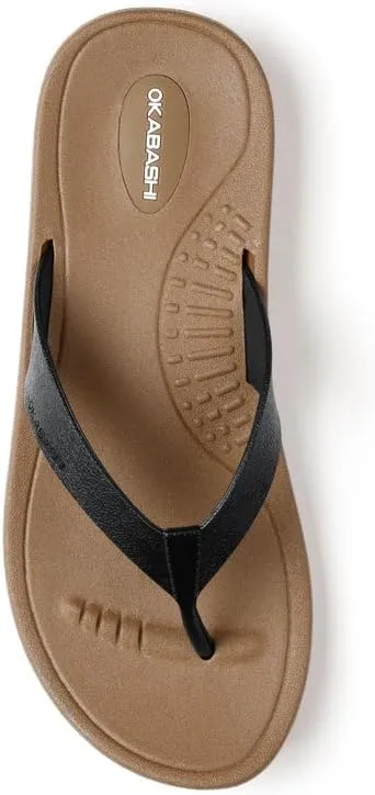 OKABASHI Women's Breeze Flip Flop | Contoured Footbed w/Arch Support for All-Day Comfort | Slip-Resistant & Waterproof | Sustainably Made in The USA