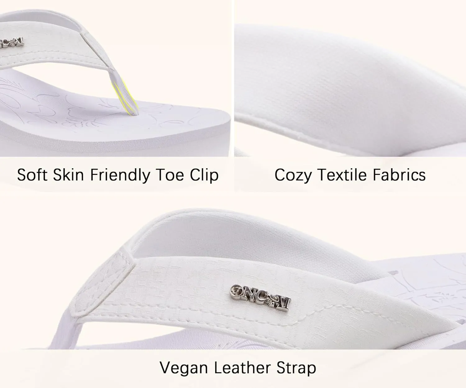 ONCAI Women’s Platform Flip Flops Trendy Dressy Womans Summer Sandals with Comfortable Flatform Arch Support Walking Outdoor Rubber Soles (US Size 5-11)