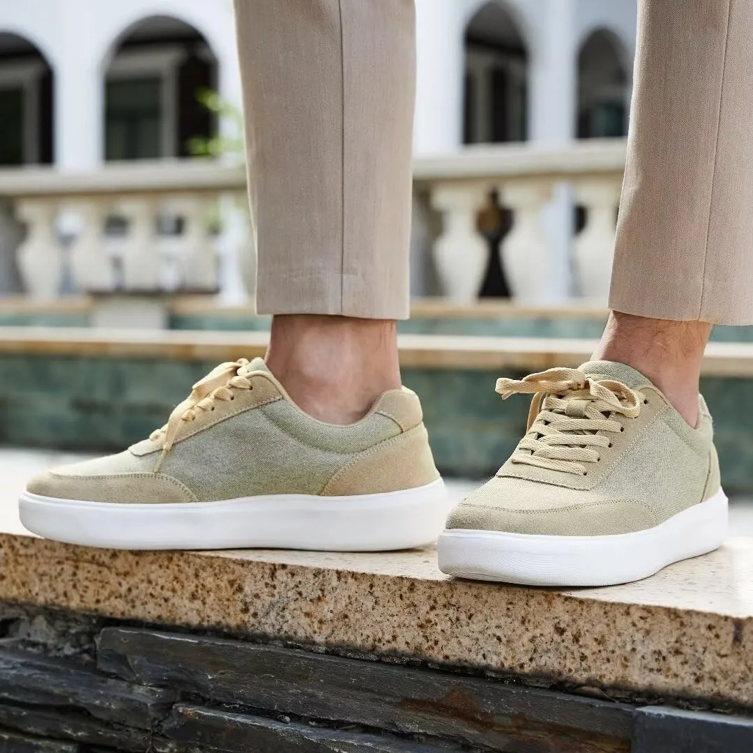 OrthoComfoot Men's Orthopedic Fashion Sneakers for Plantar Fasciitis: Comfortable Orthotic Walking Shoes with Arch Support, Casual Orthotic Flat Feet Shoes for Ankle and Foot Pain Relief
