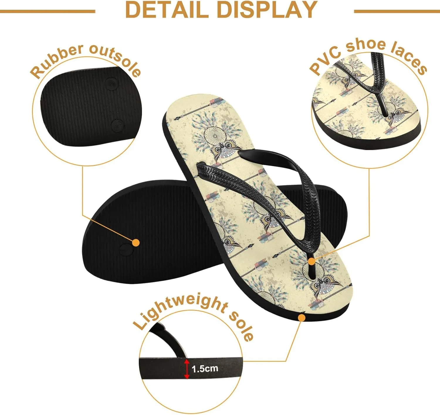 Oyihfvs Flip Flops Flip Sandal Home Slippers Hotel Spa Bedroom for Men Women XS-XXL