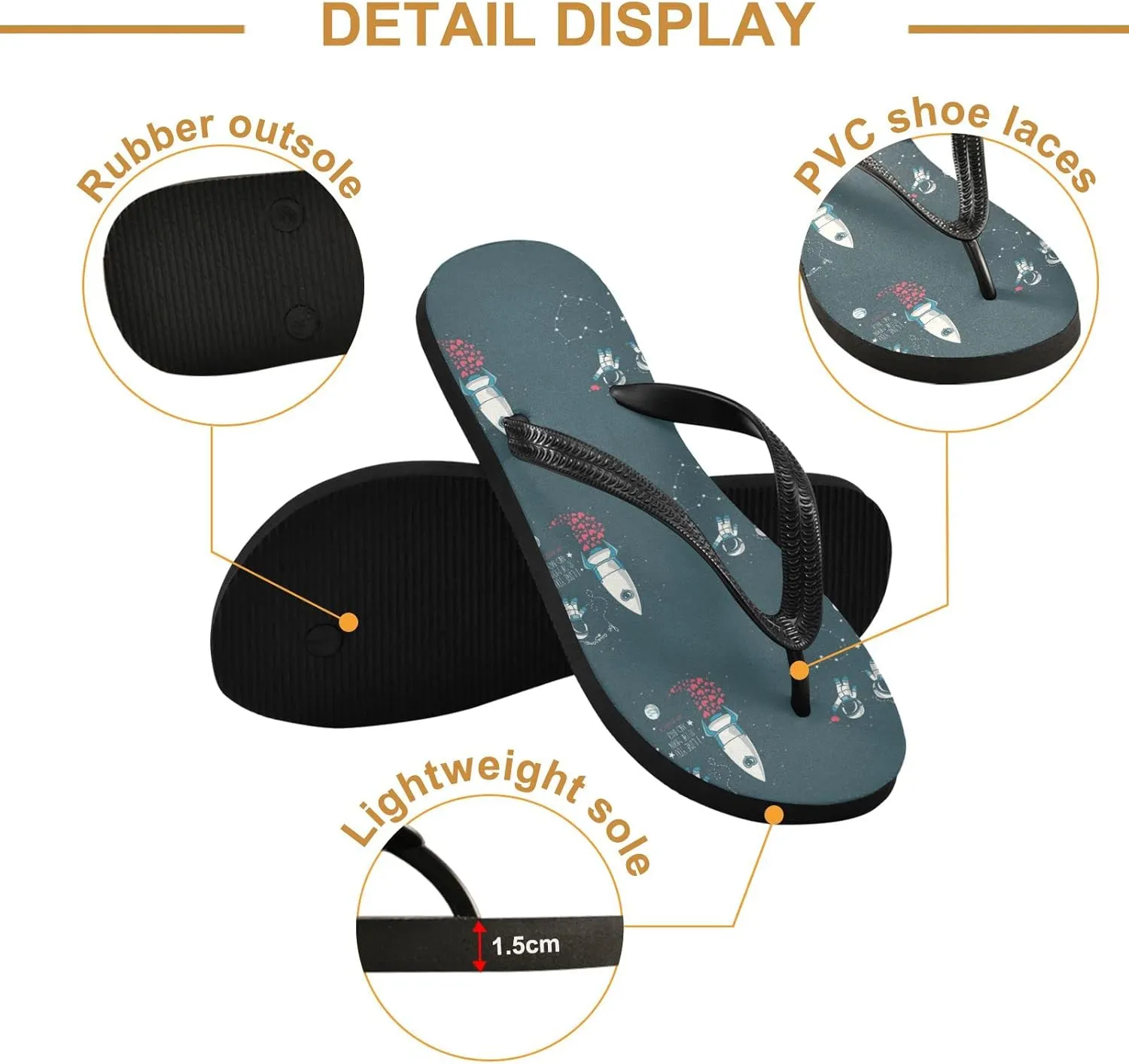 Oyihfvs Flip Flops Flip Sandal Home Slippers Hotel Spa Bedroom for Men Women XS-XXL