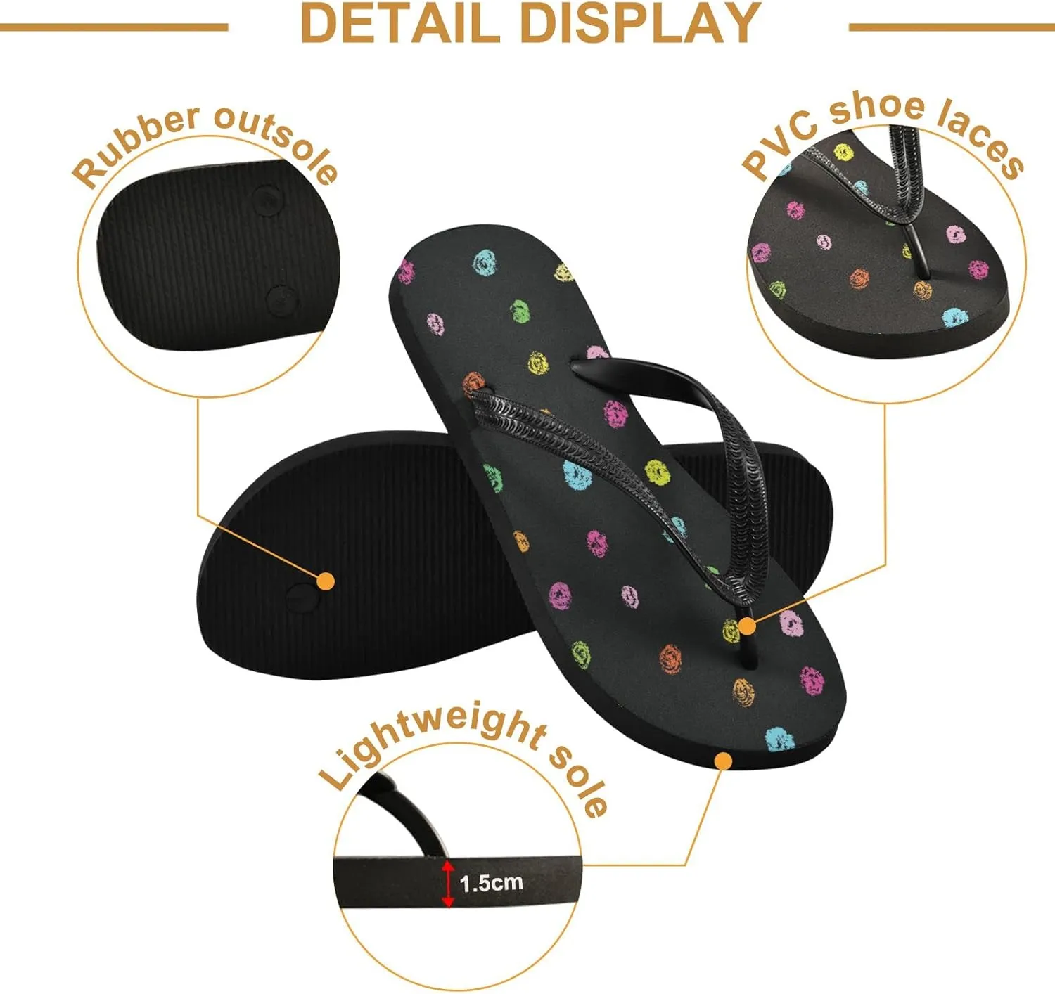 Oyihfvs Flip Flops Flip Sandal Home Slippers Hotel Spa Bedroom for Men Women XS-XXL