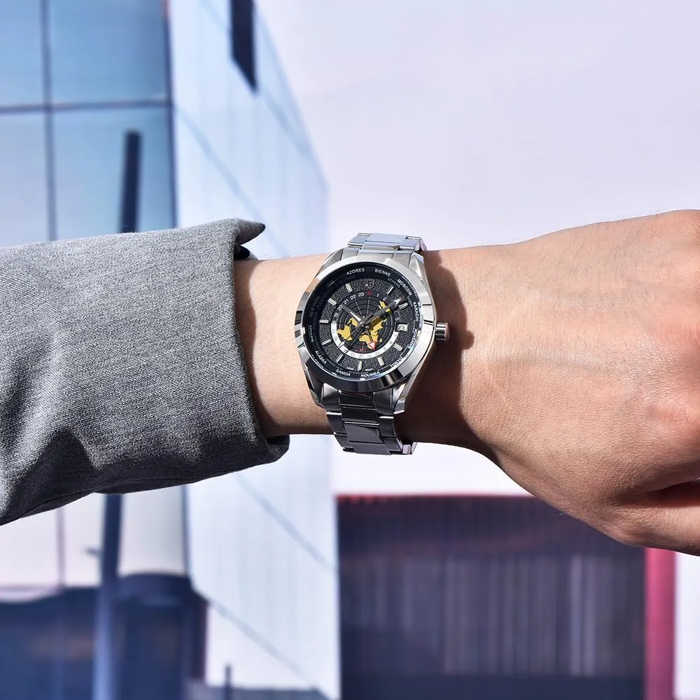 Pagani Design PD1788 Luxury Men's Automatic Watch Dual Time Zone NH34 GMT Movement Stainless Steel Strap Waterproof Luminous Multifunctional Men's Mechanical Watches