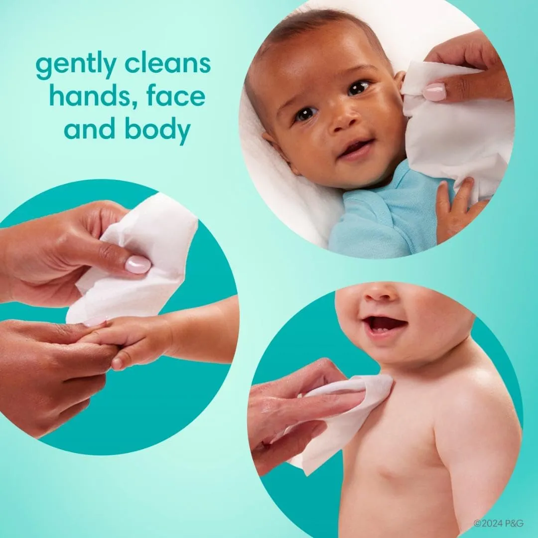 Pampers Baby Diapers and Wipes Starter Kit - Swaddlers Disposable Diapers Sizes 1 (198 Count) & 2 (186 Count) With Sensitive Water Based Wipes 12 Flip-Top Packs (1008 Total)