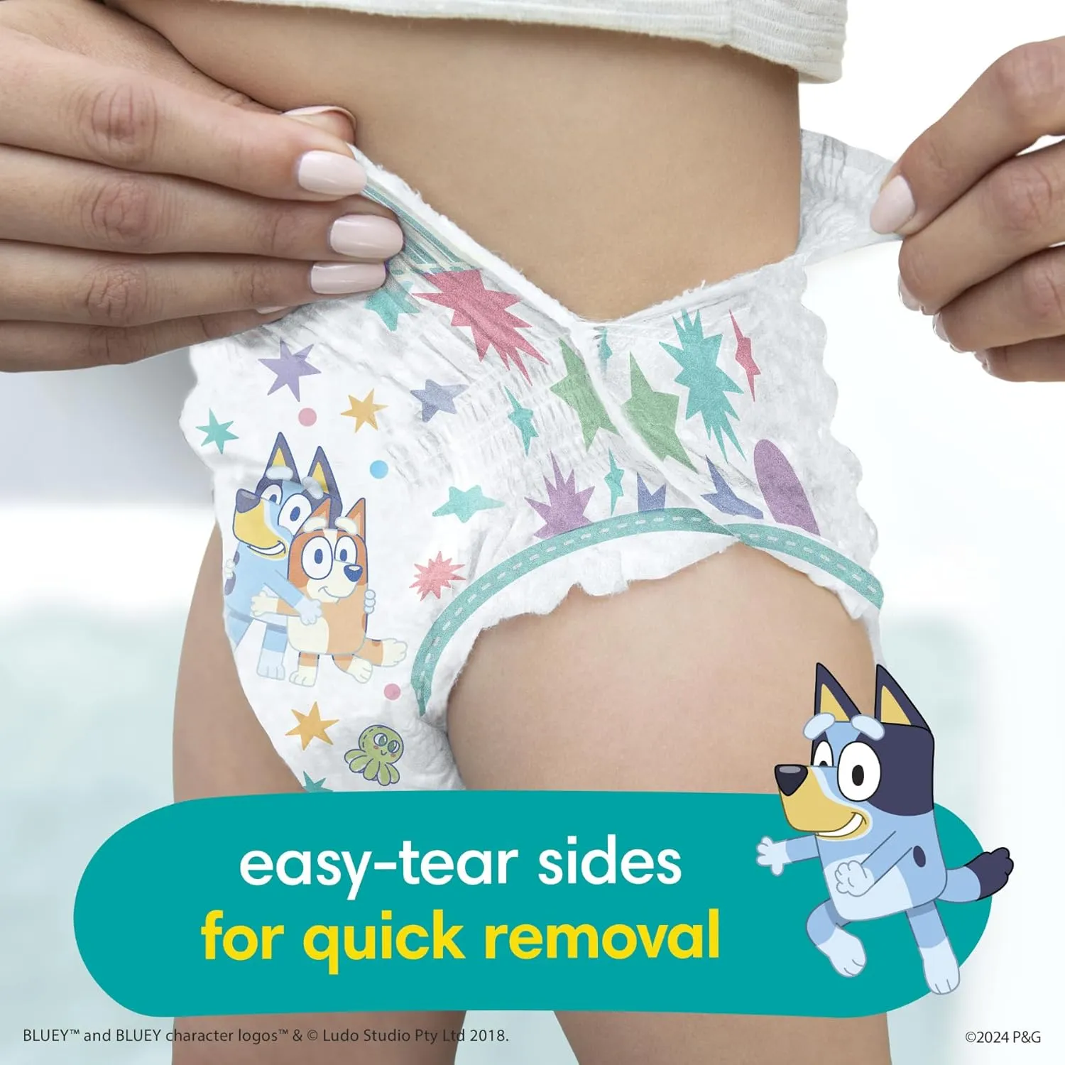 Pampers Easy Ups Bluey Pull On Training Pants Boys and Girls, 5T-6T, 844 Count with Sensitive Water Based Baby Wipes 12 Flip-Top Packs (1008 Wipes Total)