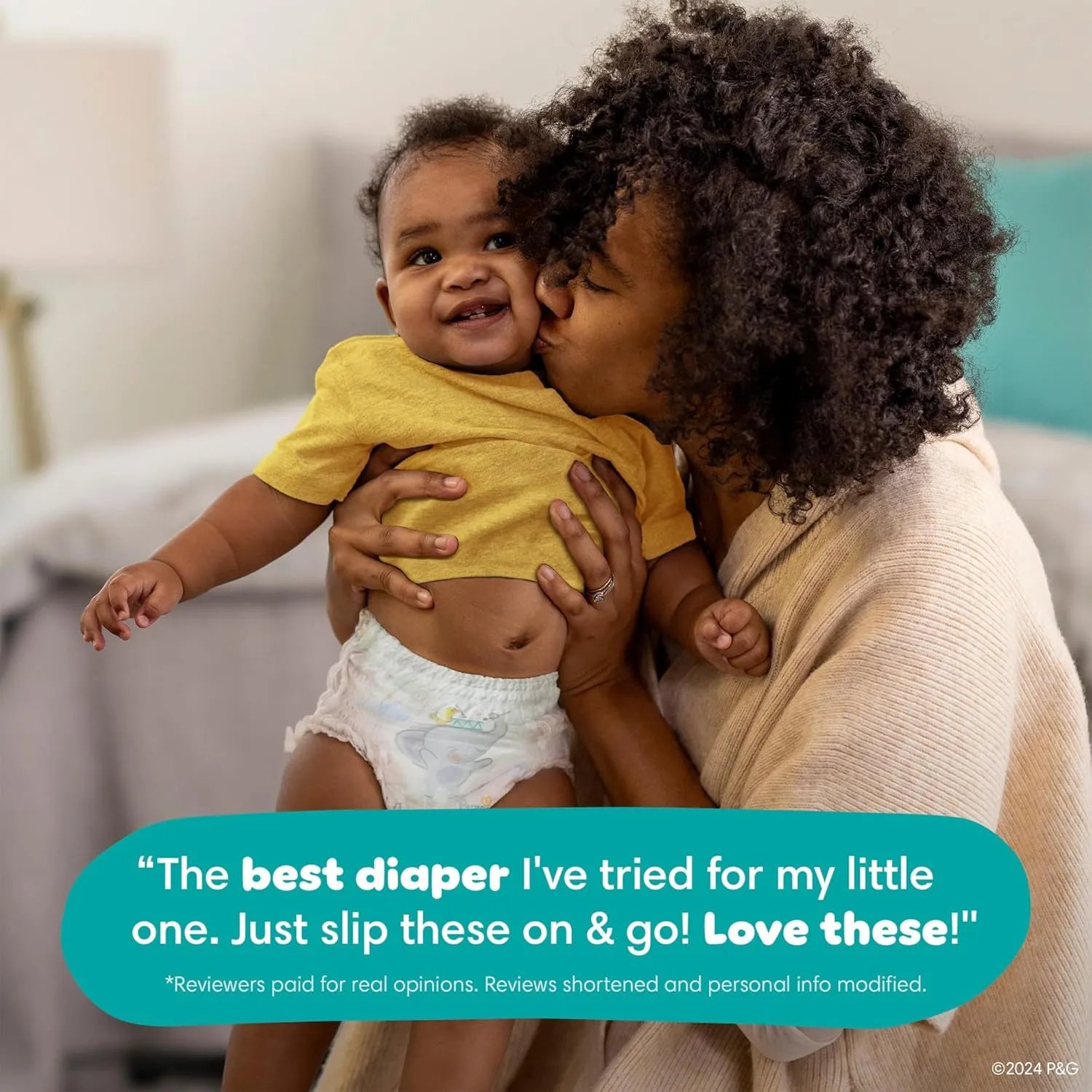 Pampers Swaddlers 360 Pull-On Diapers, Size 3, 156 Count, with Sensitive Water Based Baby Wipes 12 Flip-Top Packs (1008 Wipes Total)