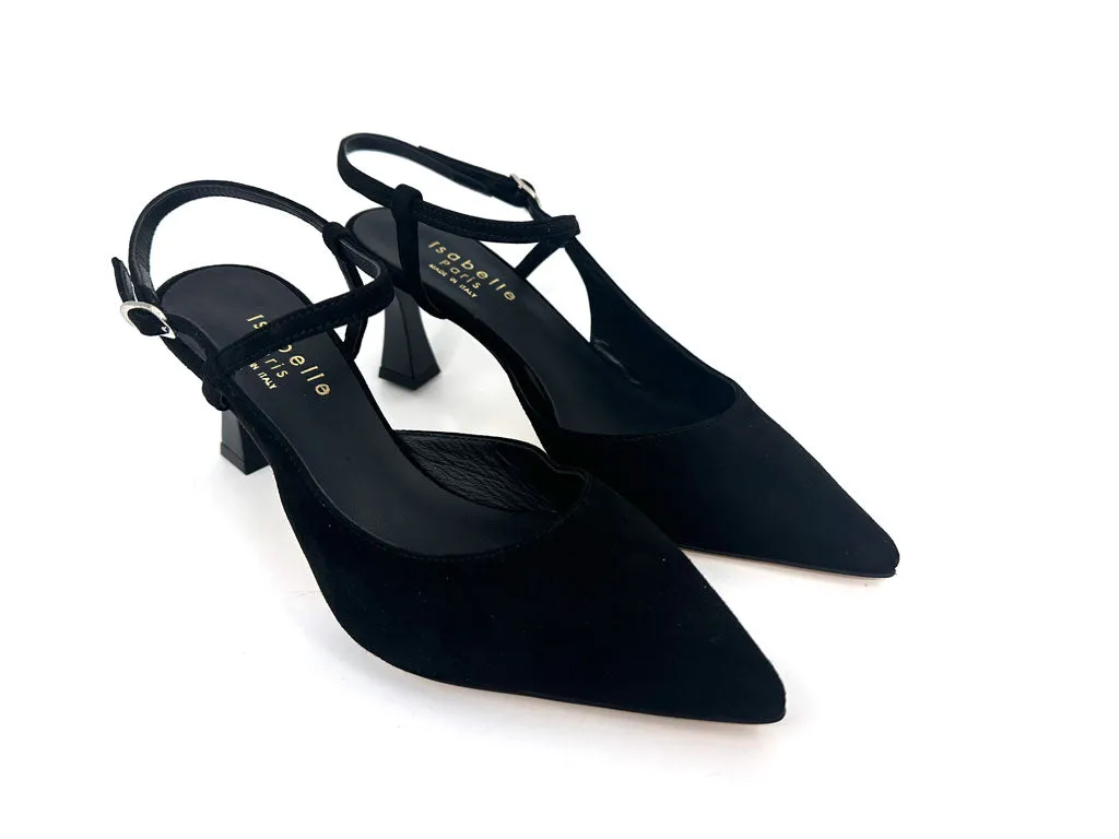 Paris Black Slingback Pumps