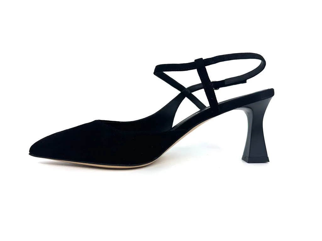 Paris Black Slingback Pumps