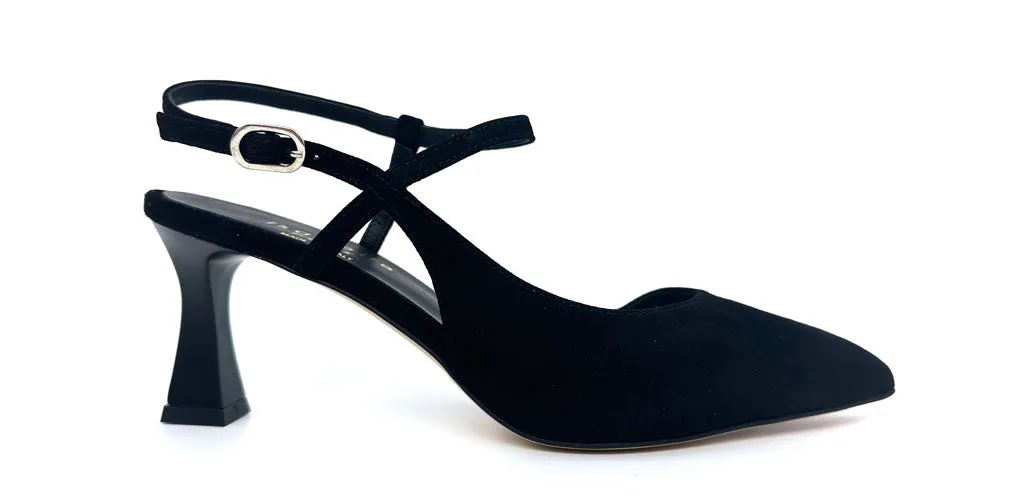 Paris Black Slingback Pumps