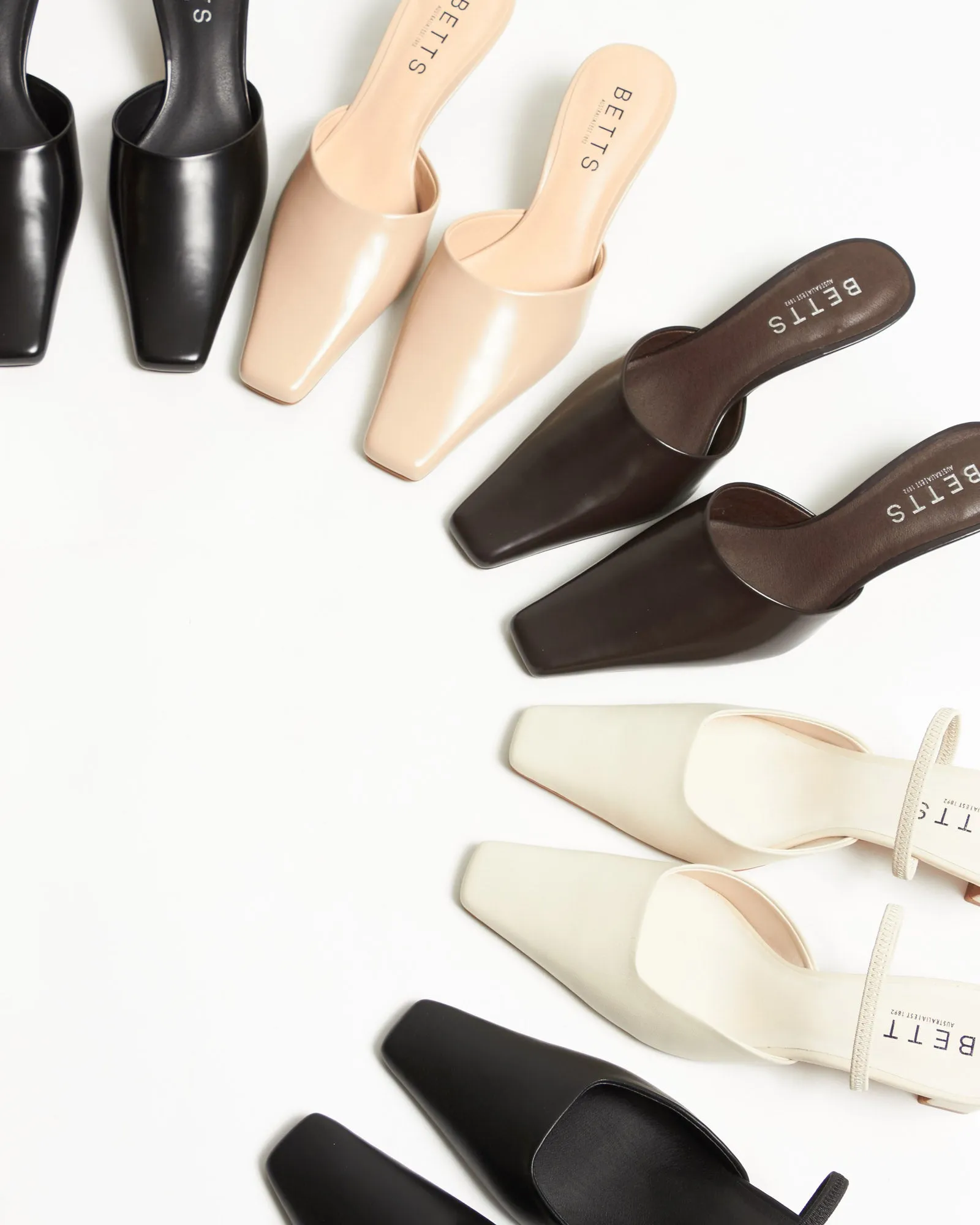 PASCAL Kitten Heel Square Toe Mules