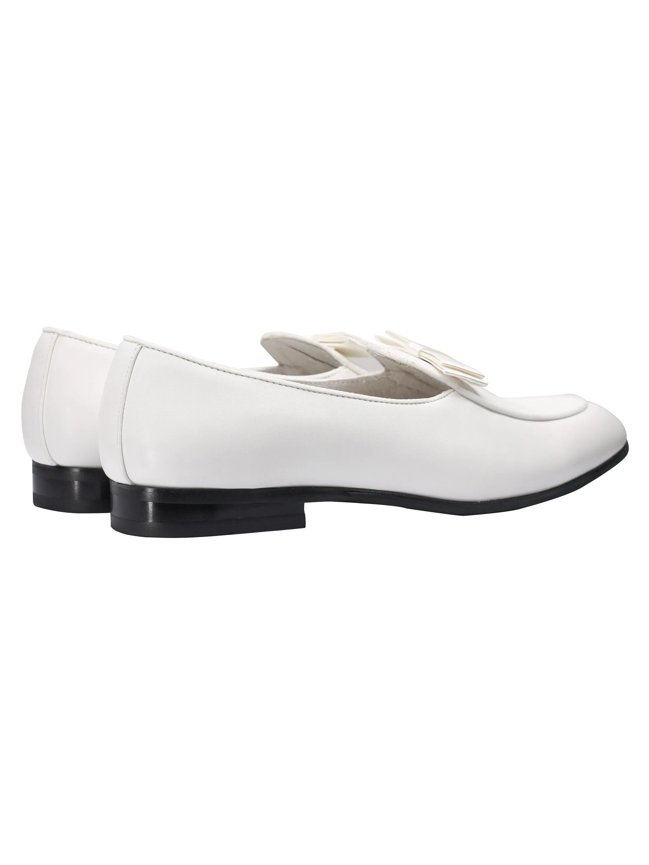 PATENT LOAFERS WITH BOW TIE