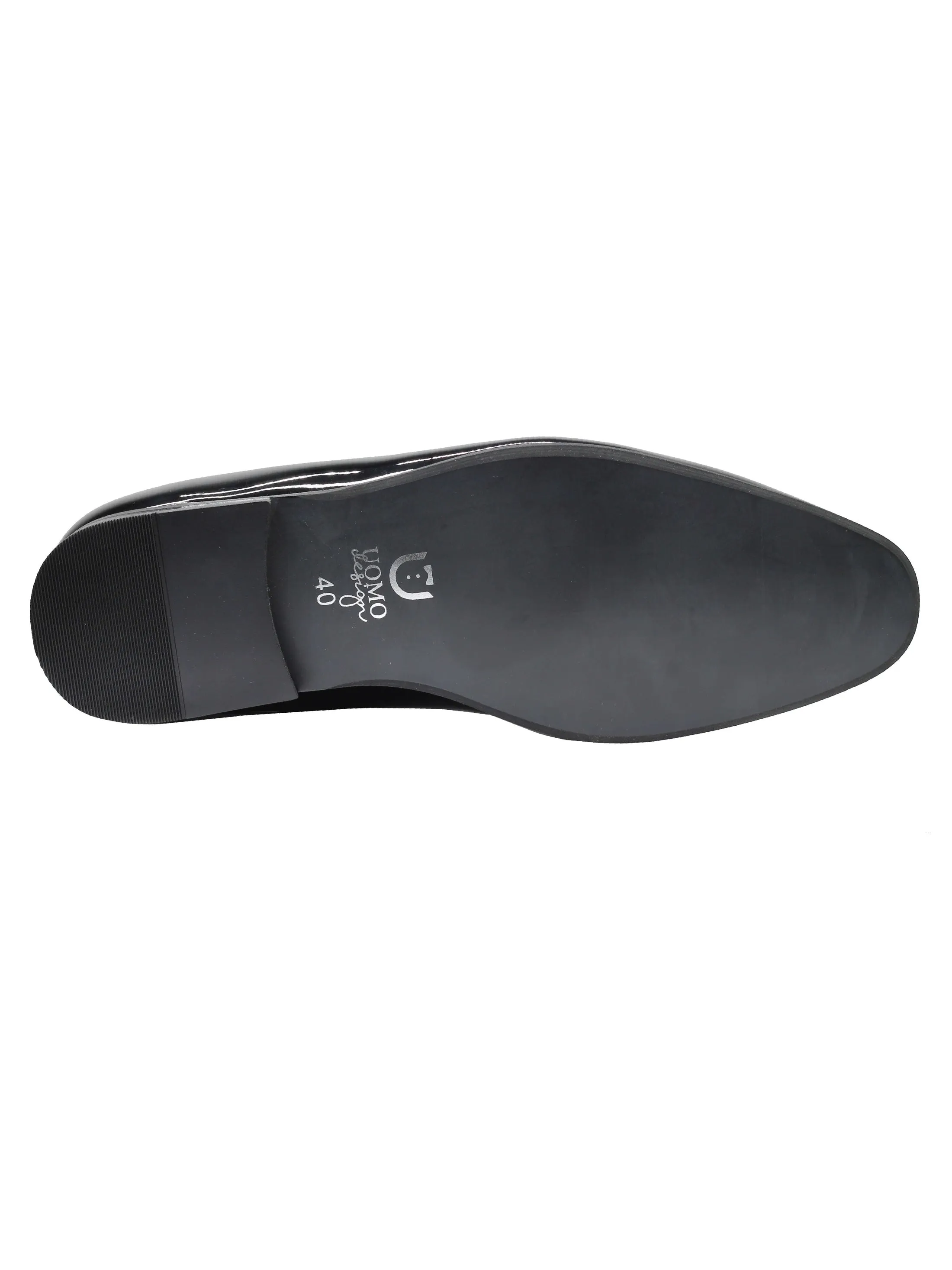 PATENT LOAFERS WITH BOW TIE