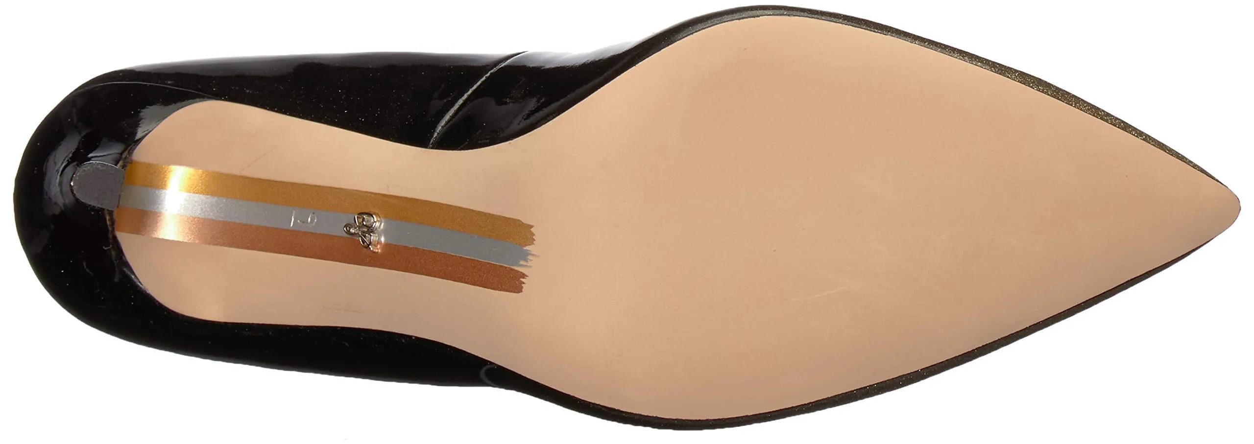 Patent Sam Hazel Pump Crystal Pumps Degrade Gold Dress Responsive Edelman Pointed Mega sale Toe