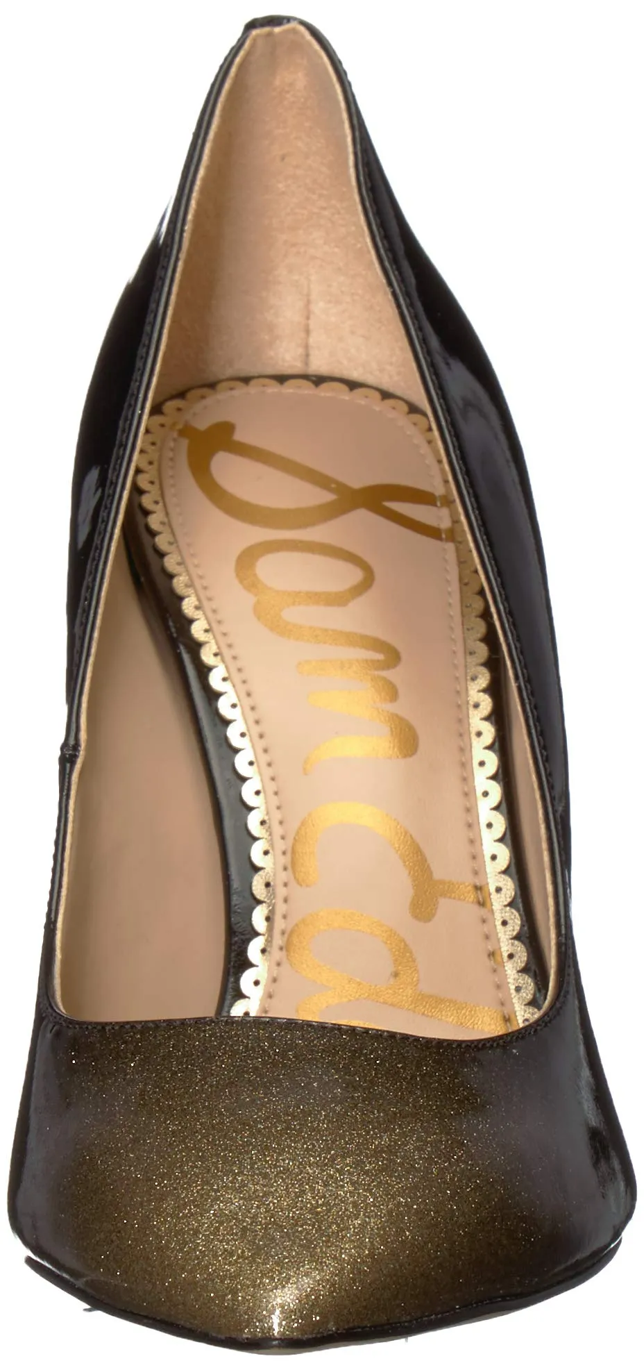 Patent Sam Hazel Pump Crystal Pumps Degrade Gold Dress Responsive Edelman Pointed Mega sale Toe