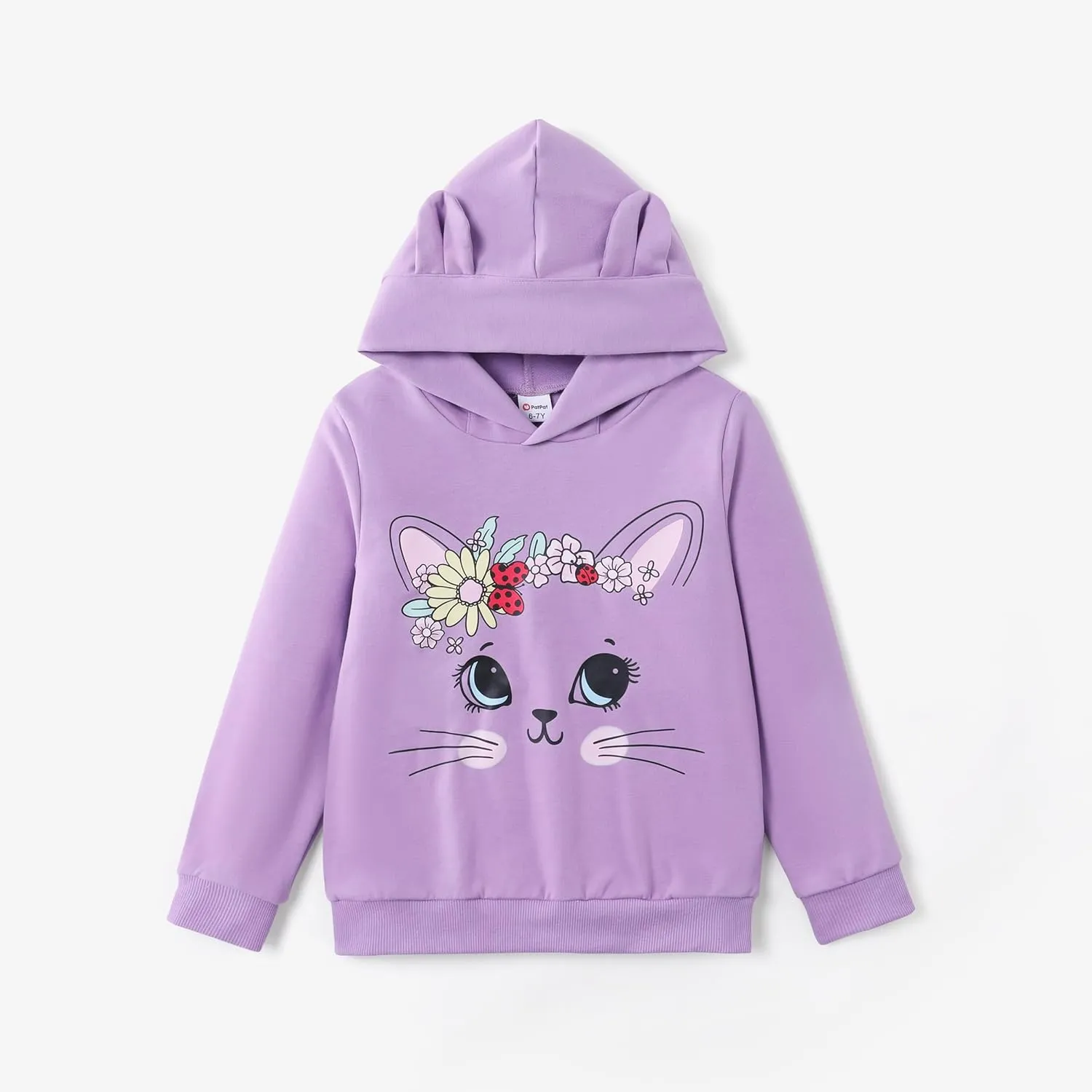 PATPAT Girls Graphic Hoodie Cute Cat Pullover Sweatshirts Long Sleeve Fall Clothes for Teen Girls 4-12 Years