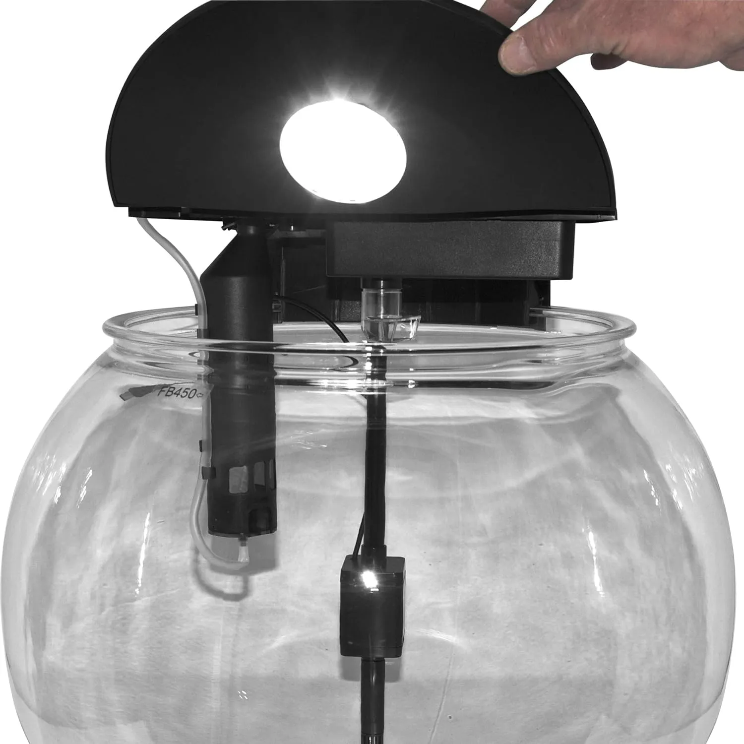 Penn-Plax AquaSphere 360 Large Bowl-Shaped Aquarium for Freshwater and Saltwater Setups – Fully Integrated Filtration System and LED Light Display - Durable Polycarbonate – 14 Gallons