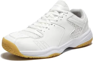 Pickleball Shoes for Men, All Court Tennis Shoes, Arch Support, White