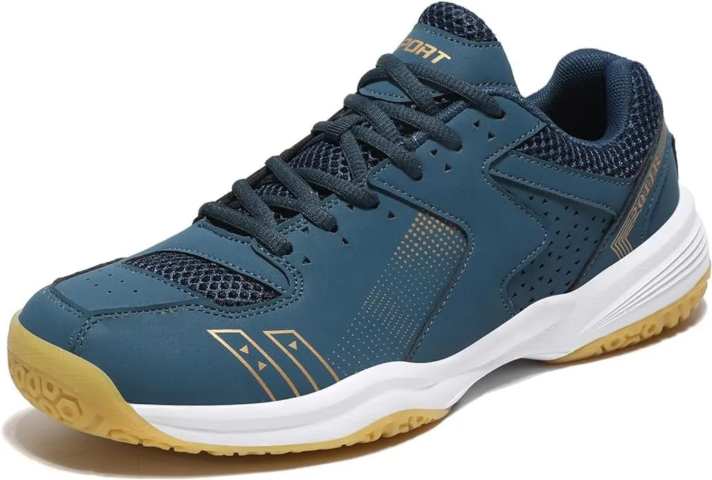 Pickleball Shoes for Men, All Court Tennis Shoes, Arch Support, White