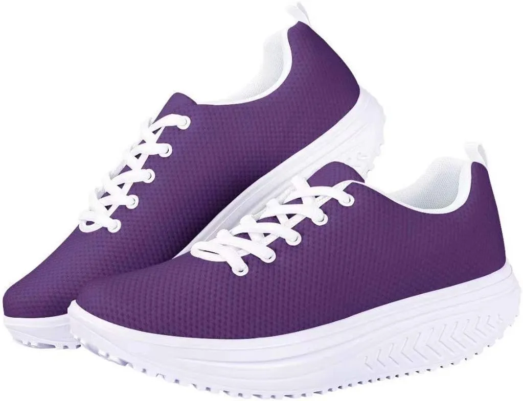 PinUp Angel Ladies Rocking Shoes Womens Lace-up Wedges Tennis Platform Walking Sneakers