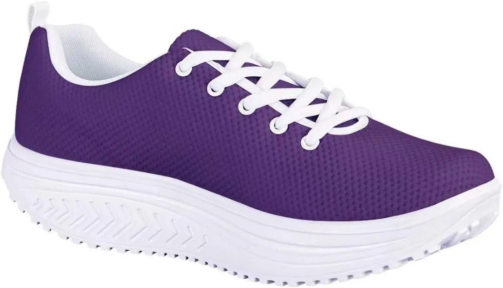 PinUp Angel Ladies Rocking Shoes Womens Lace-up Wedges Tennis Platform Walking Sneakers