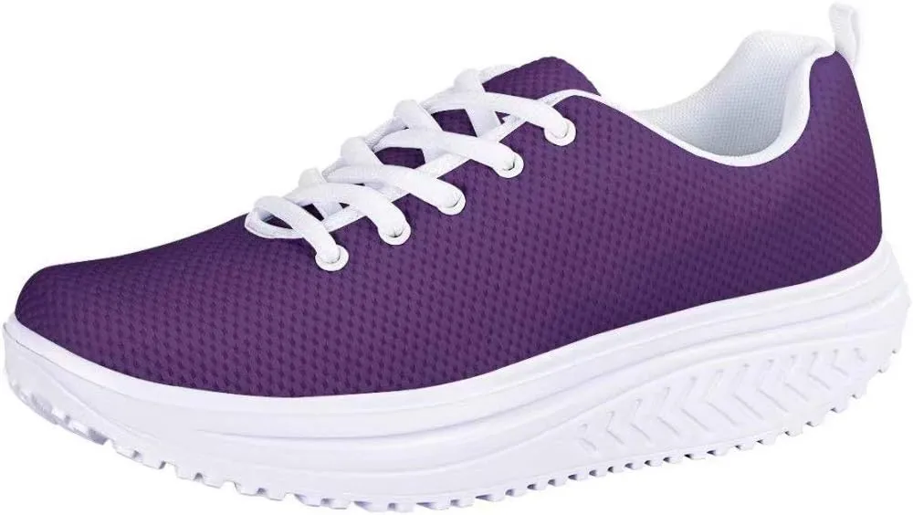 PinUp Angel Ladies Rocking Shoes Womens Lace-up Wedges Tennis Platform Walking Sneakers