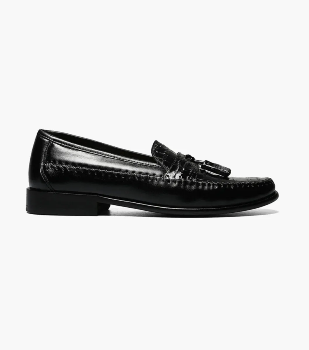 Pisa Moc Toe Tassel Loafer-Black| Florsheim
