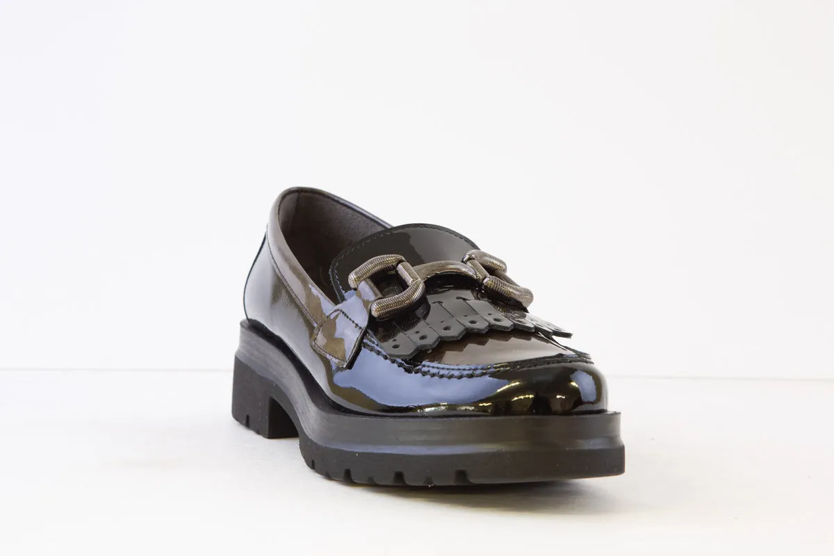 PITILLOS - 5360 SLIP-ON SHOE - BLACK/TAUPE