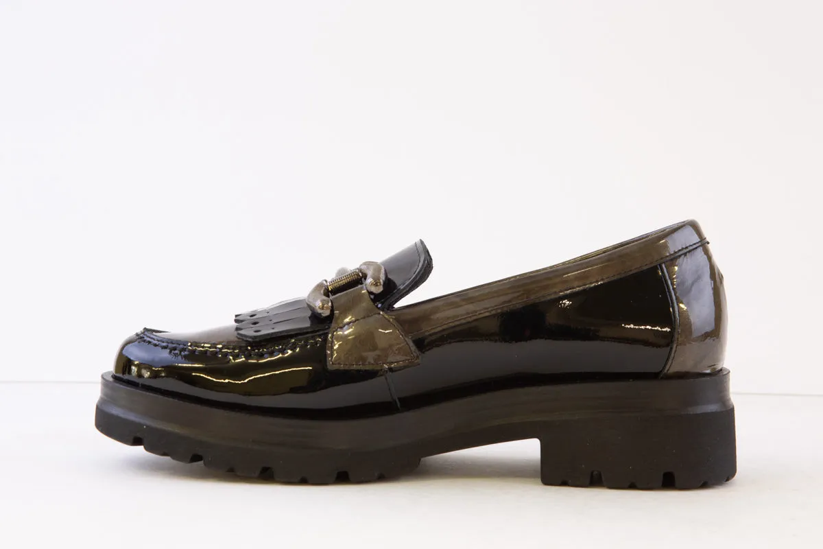 PITILLOS - 5360 SLIP-ON SHOE - BLACK/TAUPE