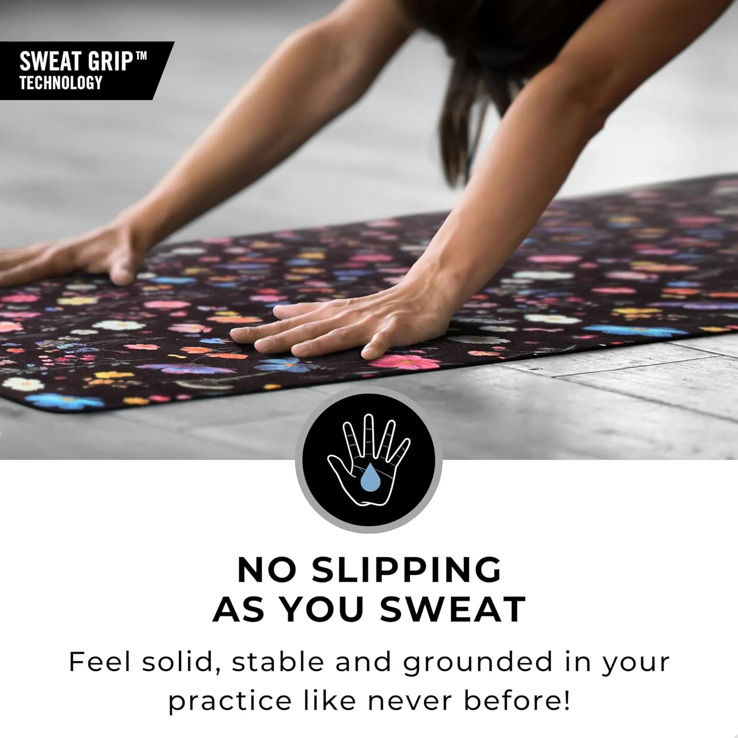 Plyopic. All In One Yoga Mat | Luxury Sweat-Grip Mat/Towel Combo | Ideal for Yoga, Hot Yoga, Bikram, Pilates, Workout & Exercise | Eco-Friendly Natural Rubber