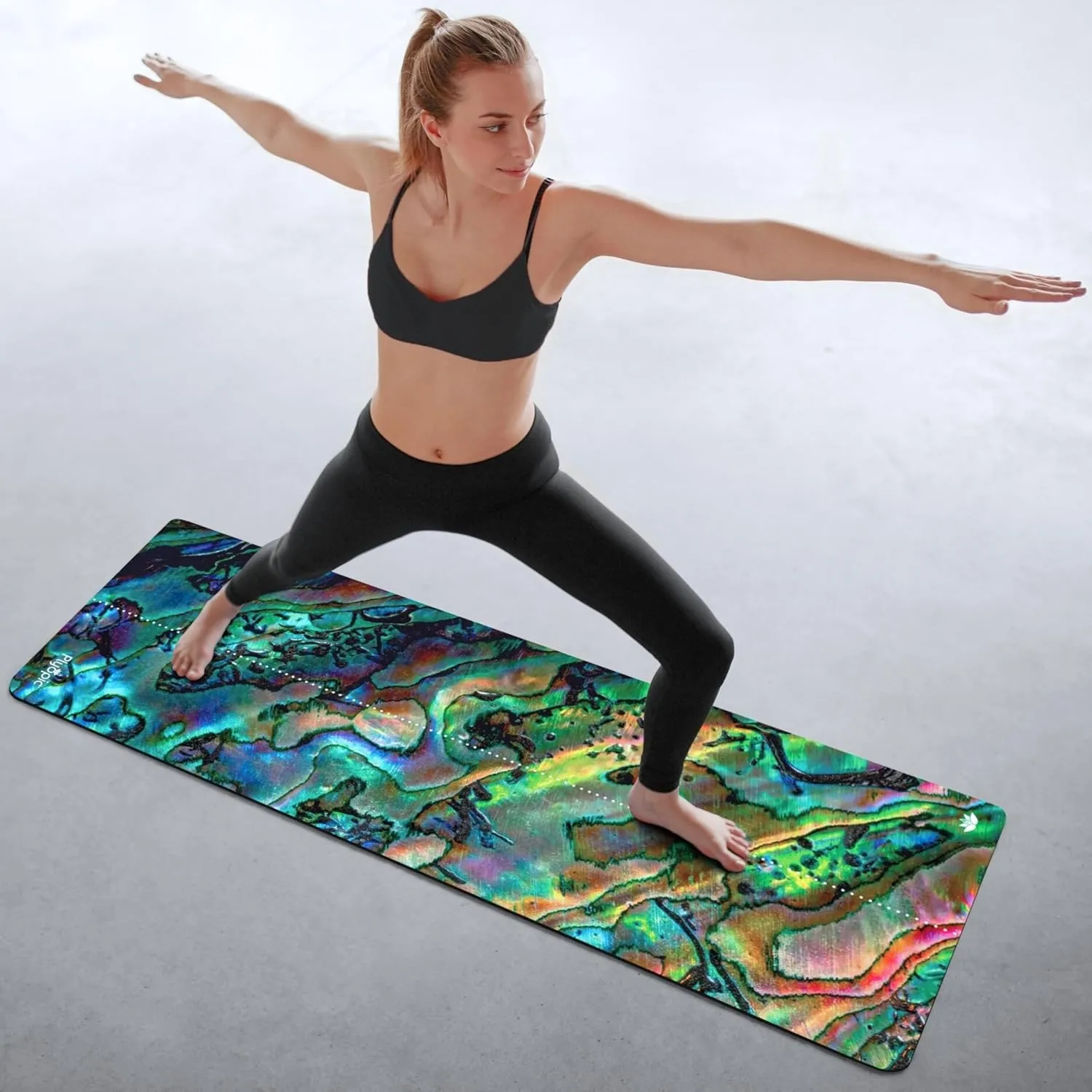 Plyopic. All In One Yoga Mat | Luxury Sweat-Grip Mat/Towel Combo | Ideal for Yoga, Hot Yoga, Bikram, Pilates, Workout & Exercise | Eco-Friendly Natural Rubber