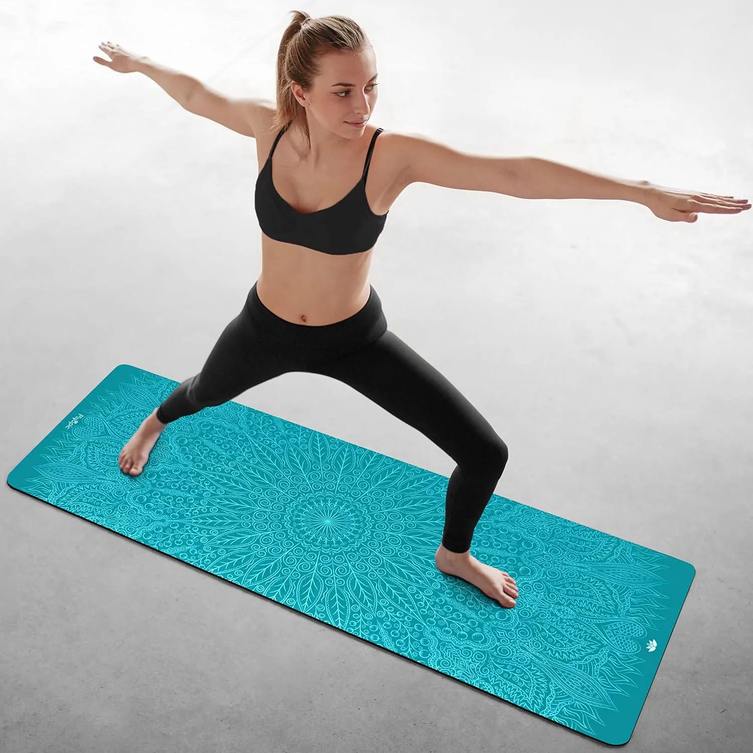 Plyopic. All In One Yoga Mat | Luxury Sweat-Grip Mat/Towel Combo | Ideal for Yoga, Hot Yoga, Bikram, Pilates, Workout & Exercise | Eco-Friendly Natural Rubber