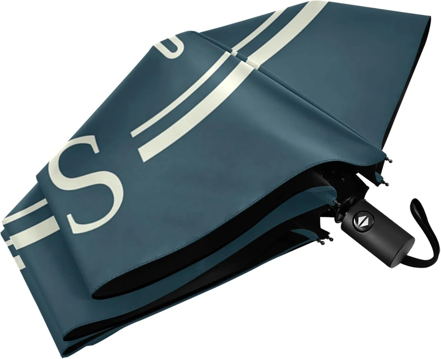 Poeticcity Automatic Folding Umbrella, Auto Open/Close Anti-UV 3 Folds Parasol, Compact Windproof Strong Umbrellas for Travel Sun & Rain